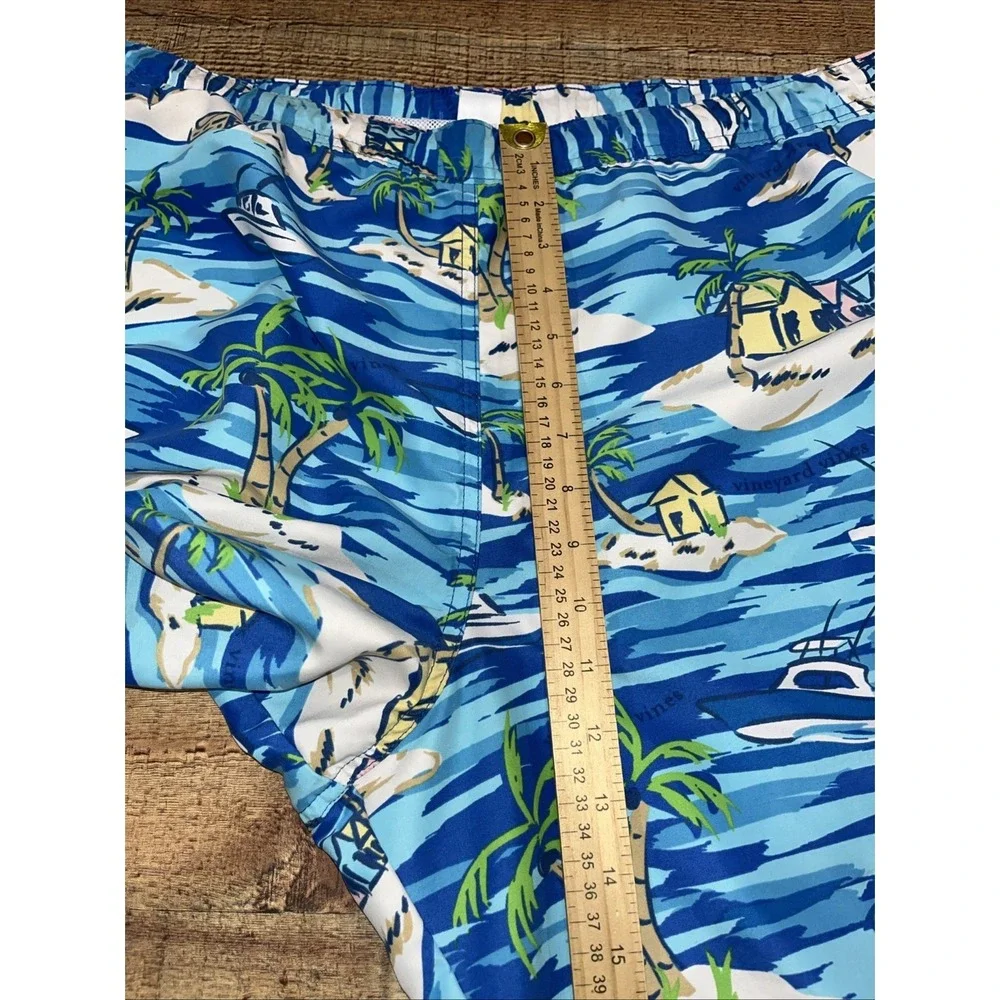 Vineyard Vines Trunks Mens L Beach Sailboat Island Lined Drawstring Resort(2738)